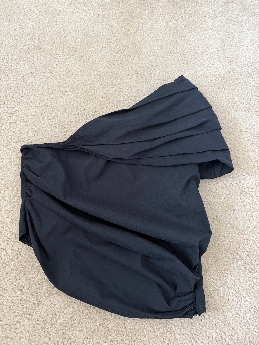 Zara Black Circle Skater Mini Skirt